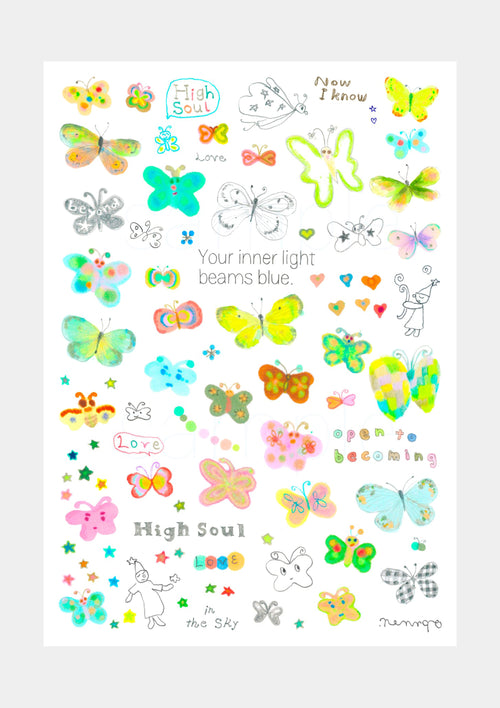 Tattoo Sticker: Fluttering Heart (Key)