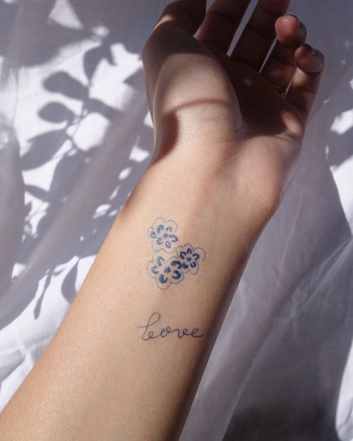 Tattoo Sticker: indigo up