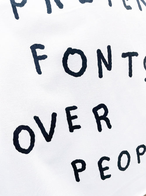 I Prefer Fonts Tote by Stefan Marx