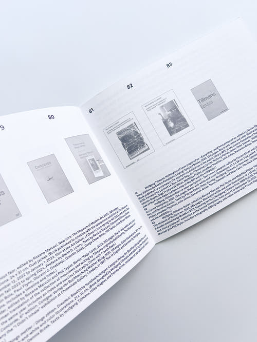 INVENTORY WOLFGANG TILLMANS BOOKS 1995–2025 / Wolfgang Tillmans
