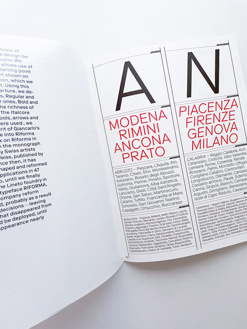Riforma Type Specimen / Norm