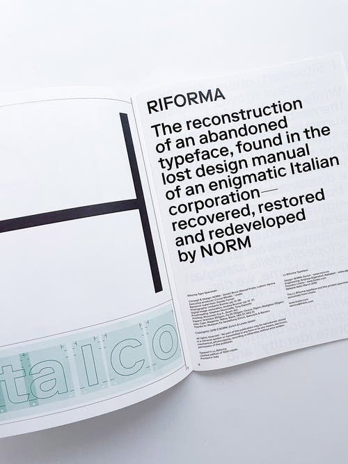 Riforma Type Specimen / Norm