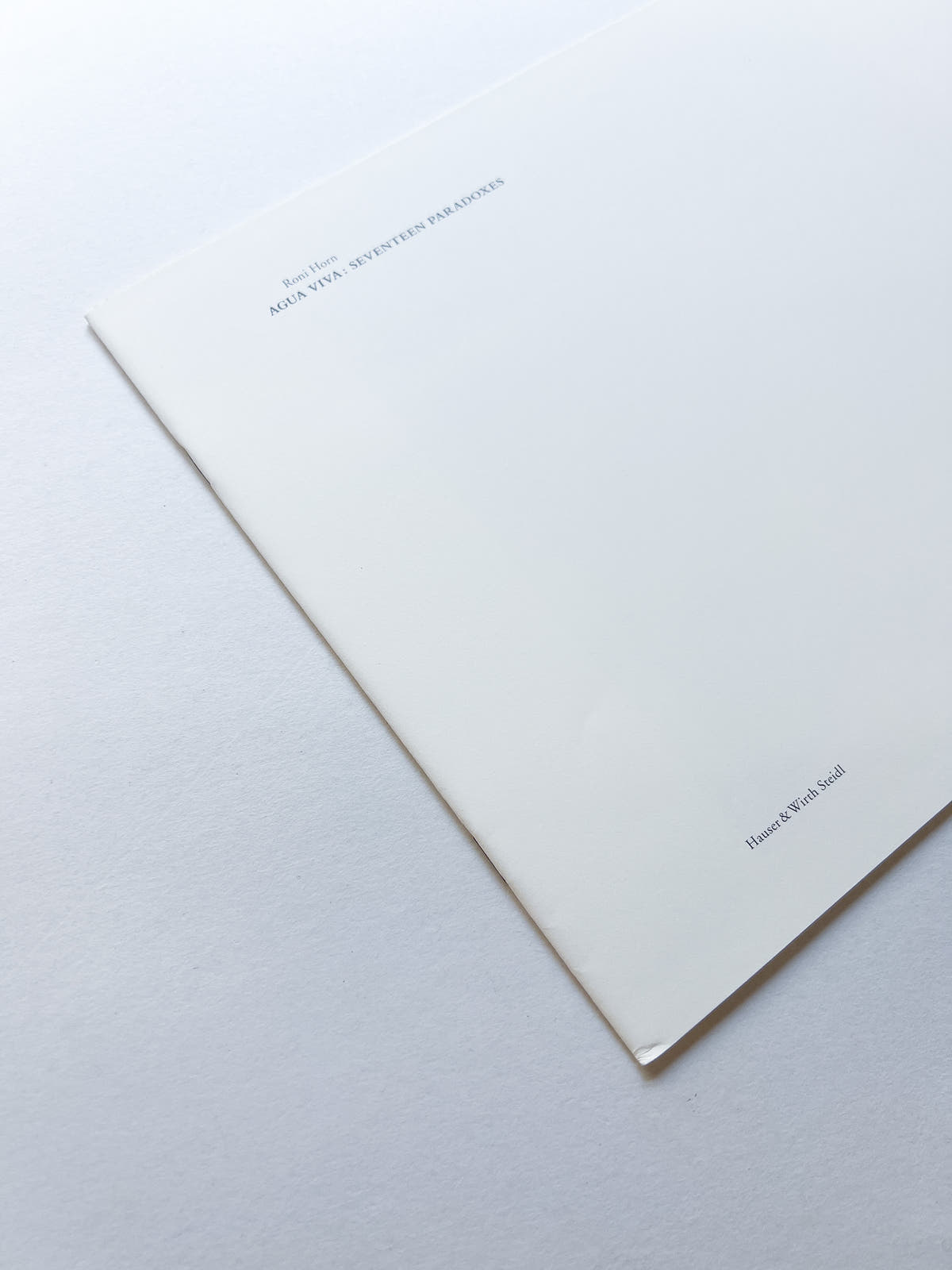 RINGS OF LISPECTOR (AGUA VIVA) / Roni Horn