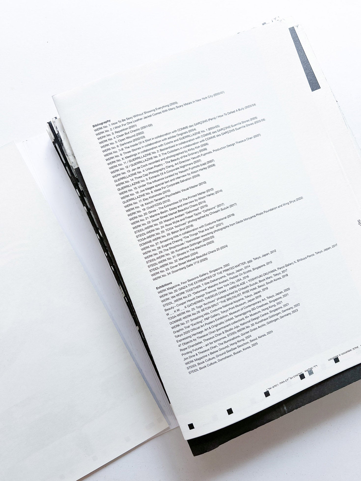 WERK No.35: UNFINISHED WORK [SIGNED] - 本屋青旗 Ao-Hata Bookstore