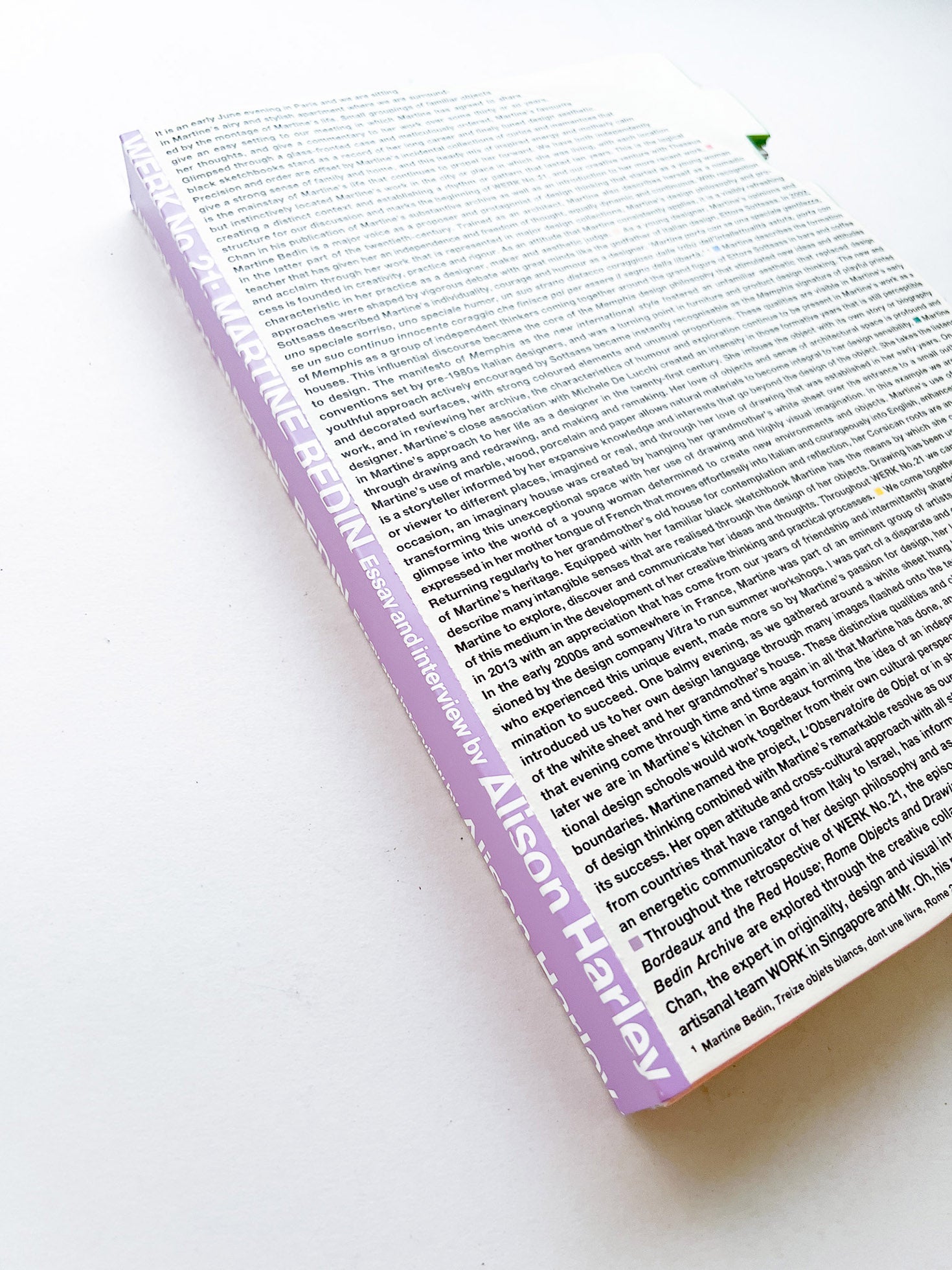 WERK No.21: Martine Bedin. Essay and interview by Alison Harley (2014)