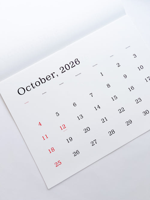 KASAI Kaoru Calendar 2026