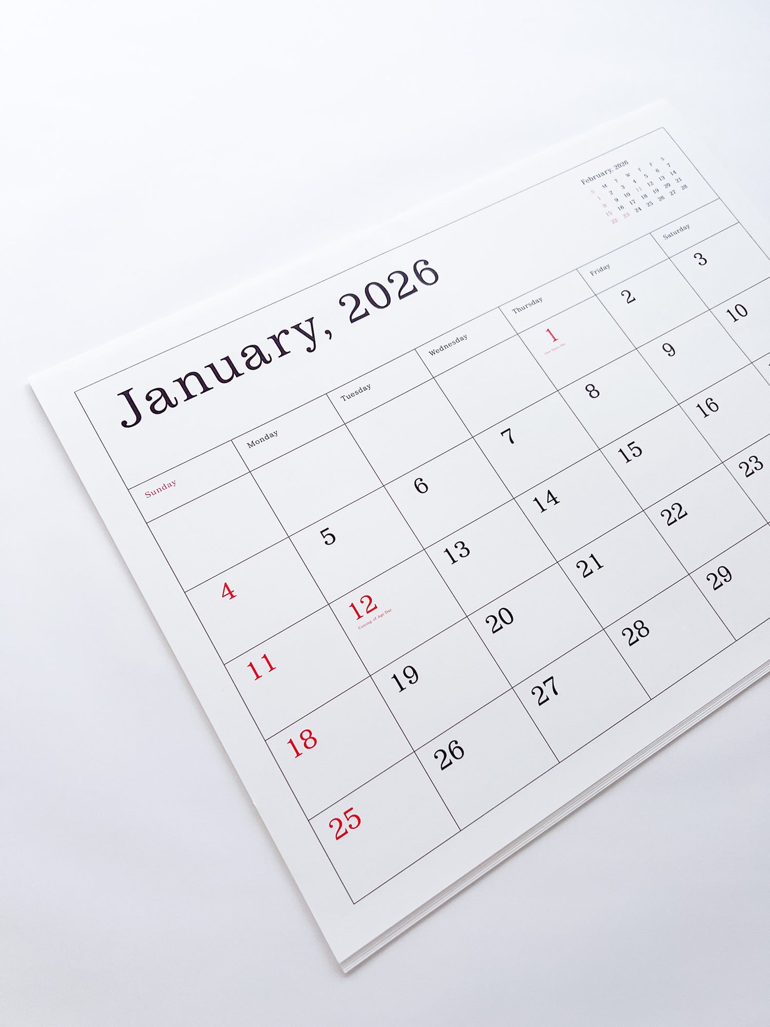 KASAI Kaoru Calendar 2026