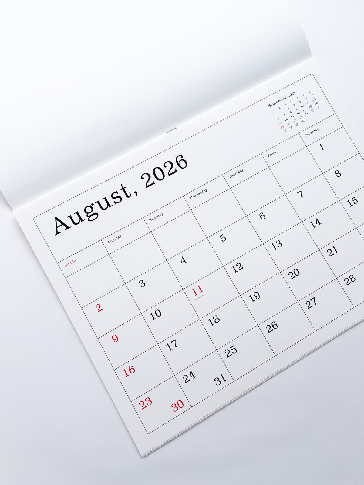 KASAI Kaoru Calendar 2026