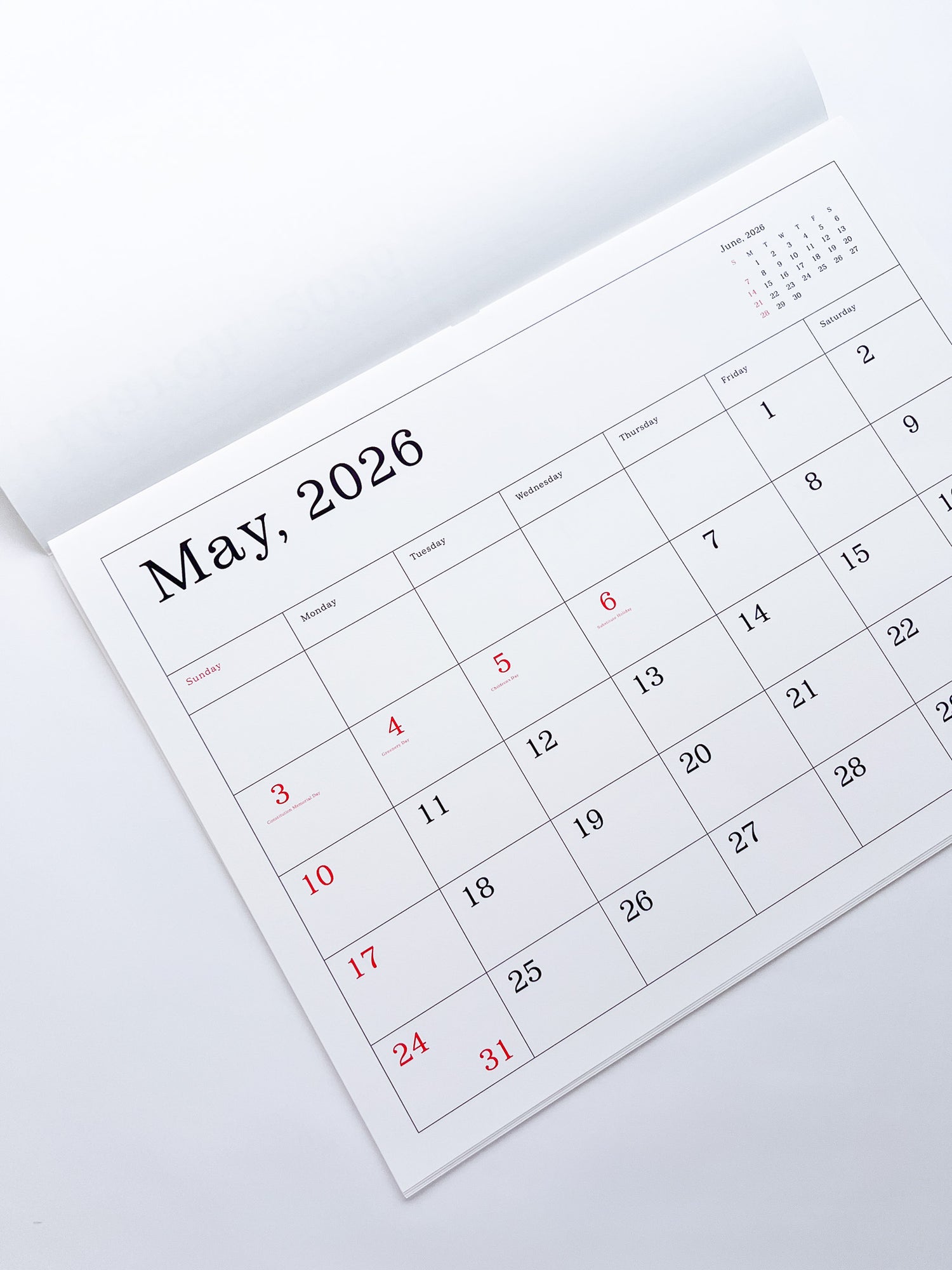 KASAI Kaoru Calendar 2026