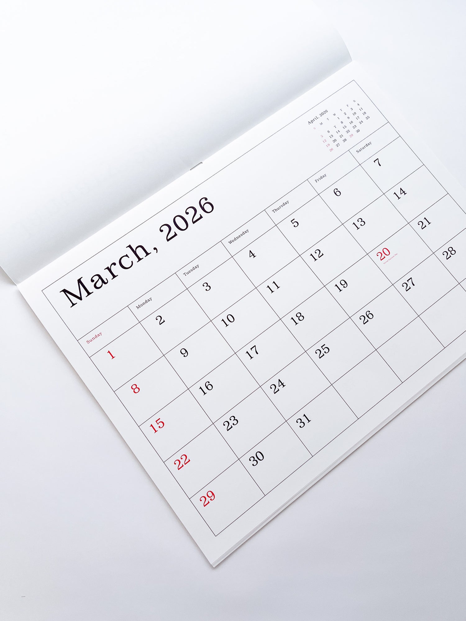 KASAI Kaoru Calendar 2026