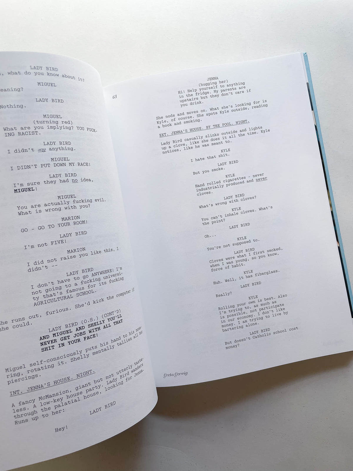 LADY BIRD SCREENPLAY BOOK / Greta Gerwig