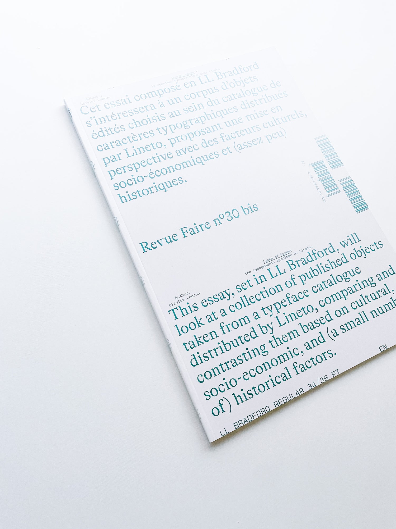 Revue Fairen n°30 bis — Types of types: the typographic specimen by Lineto.