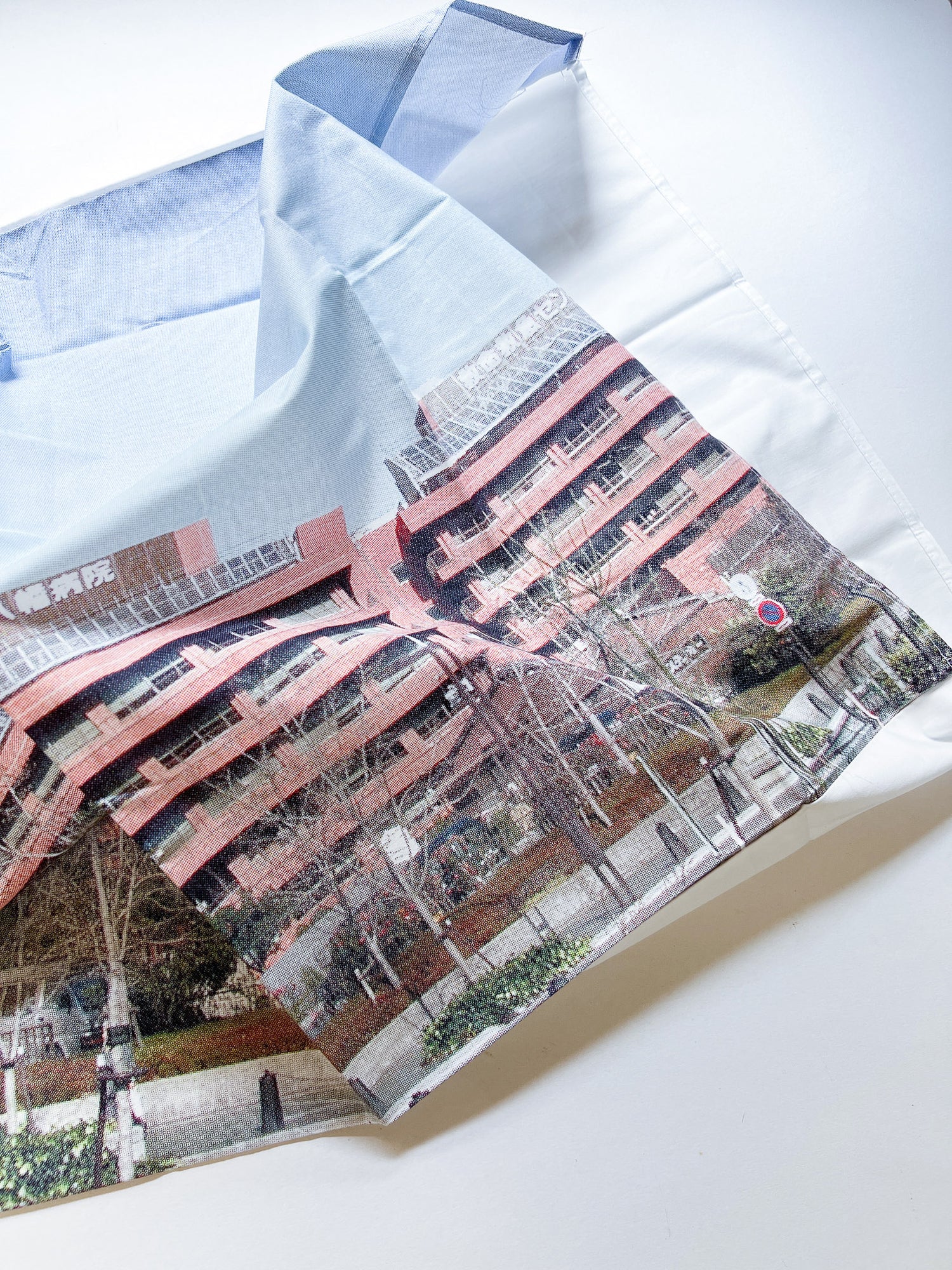 A Super-subjective Pillow Case Next To A Mini Poster Organ / Pipilotti Rist