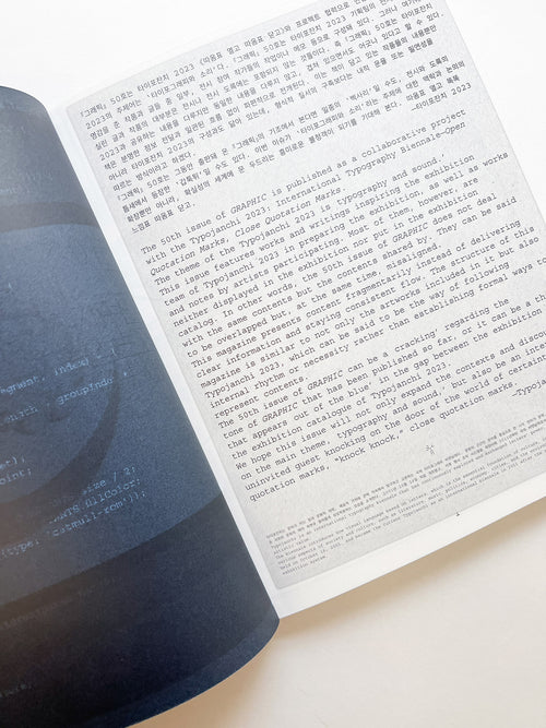 GRAPHIC 50 Voice, Notes from Typojanchi 2023