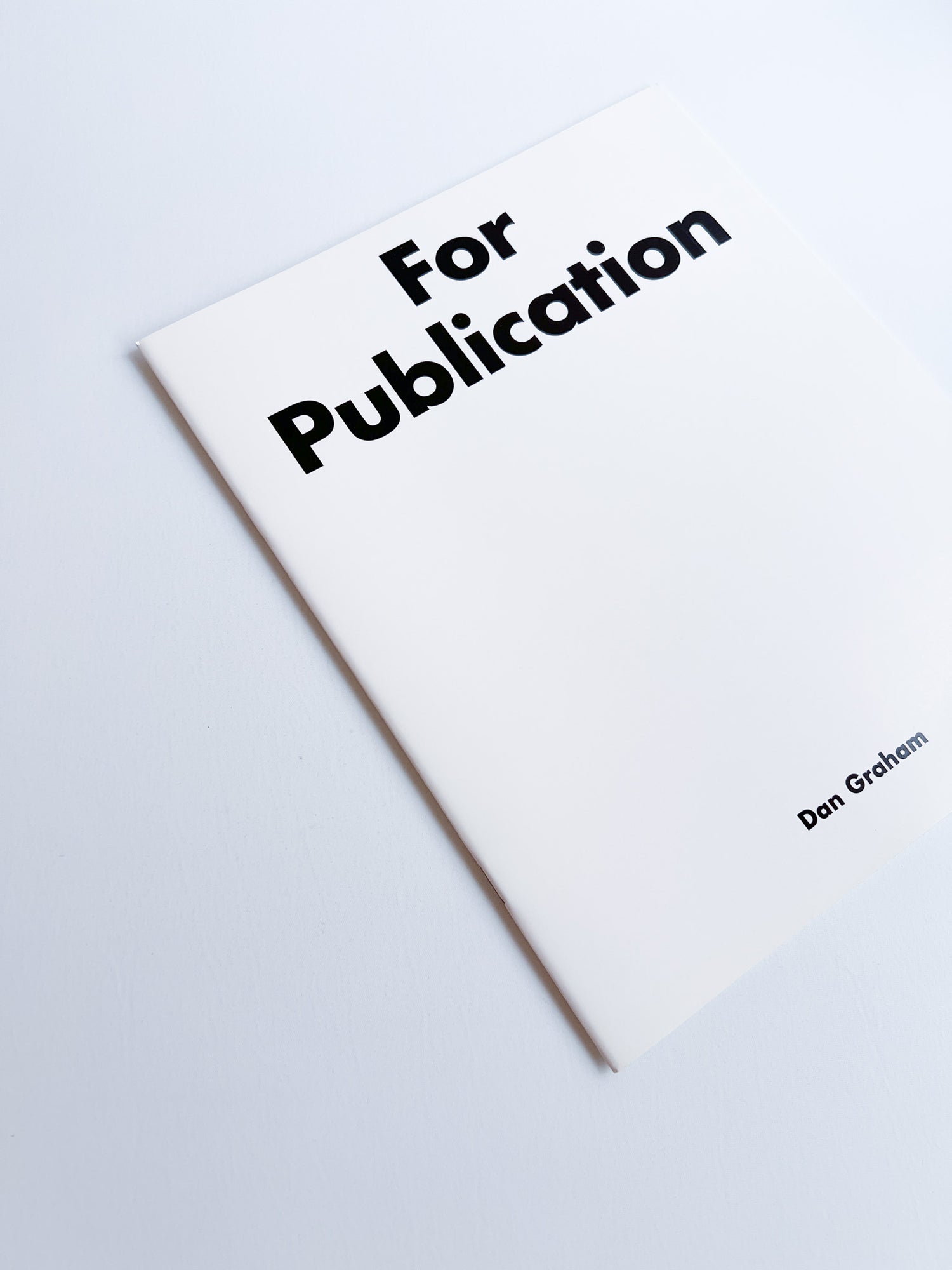 For Publication / Dan Graham [Second Edition]