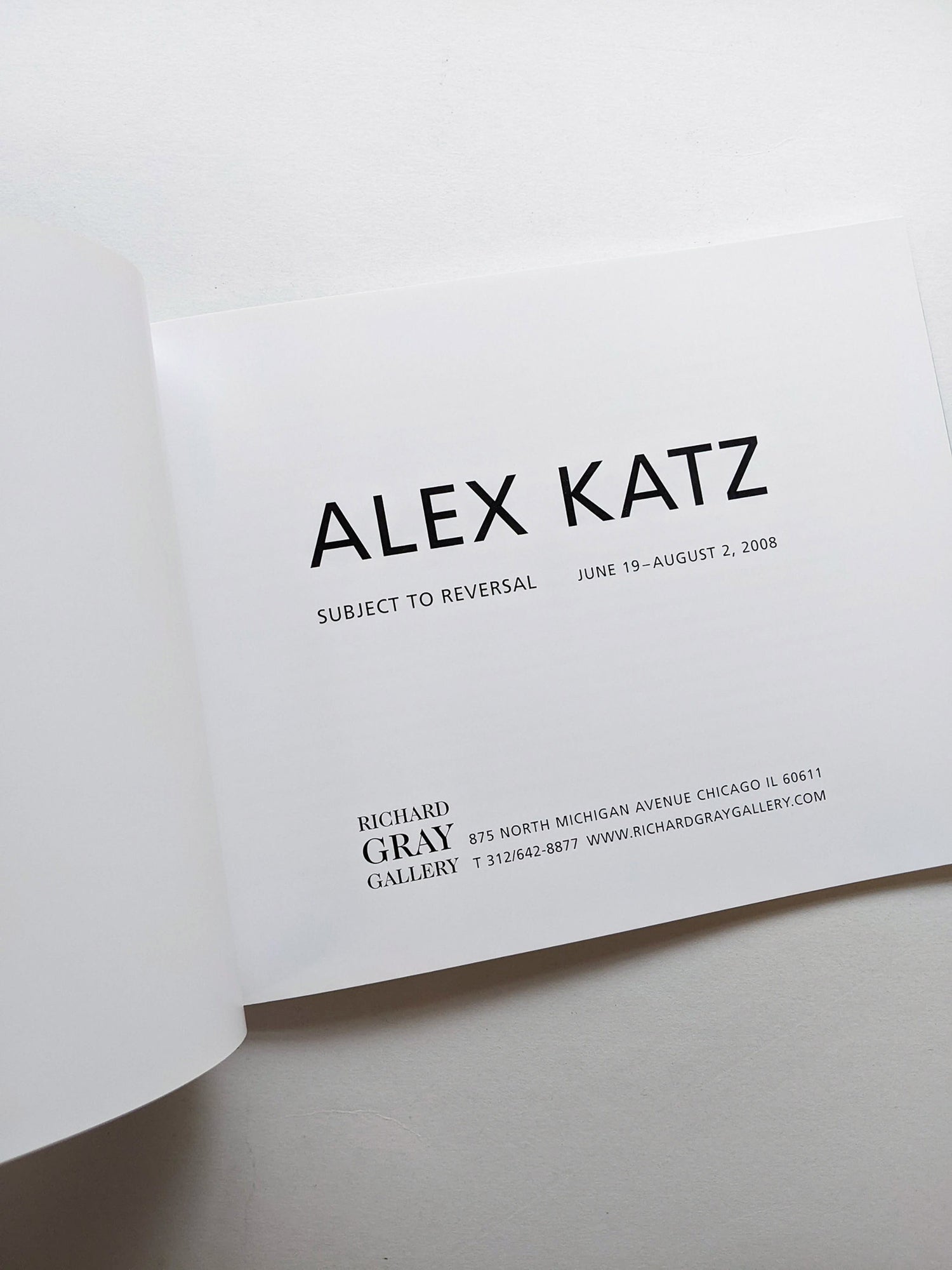 SUBJECT TO REVERSAL / Alex Katz