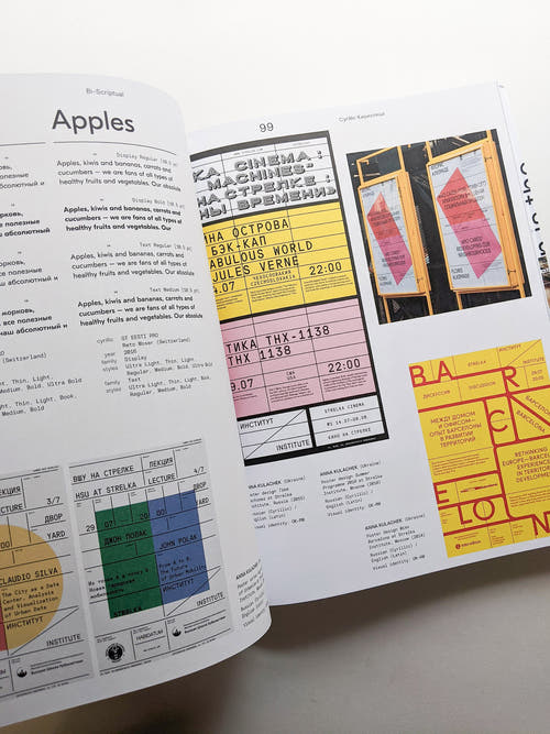 Bi-Scriptual Typography and Graphic Design with Multiple Script Systems