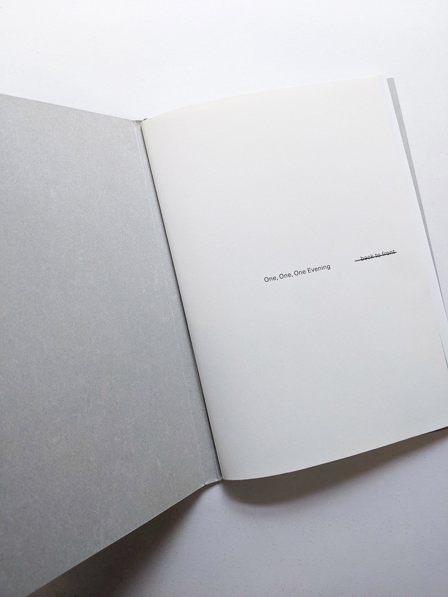 One, One, One Evening / well