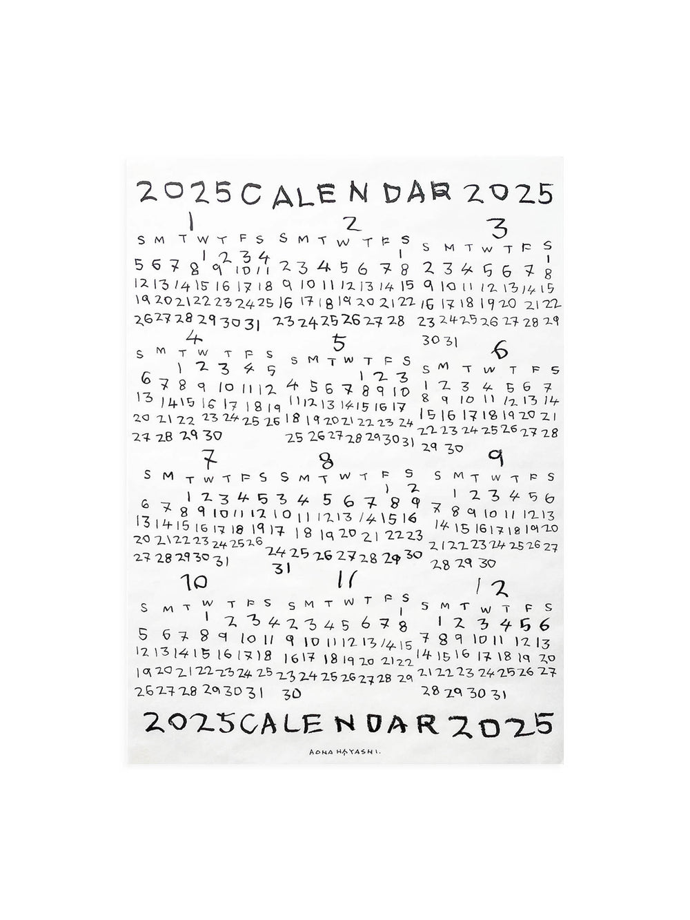 AONA HAYASHI 2025 POSTER [Roll/巻]