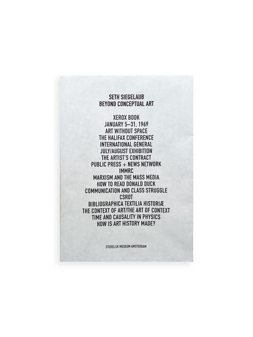 BEYOND CONCEPTUAL ART / Seth Siegelaub