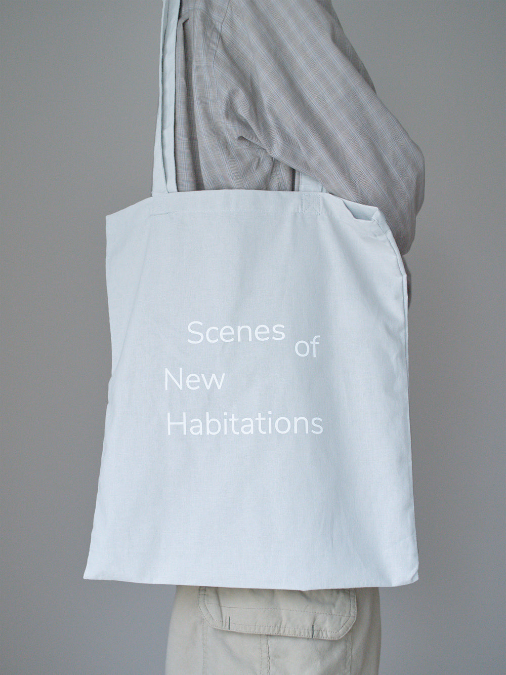 New Habitations TOTE BAG: light blue