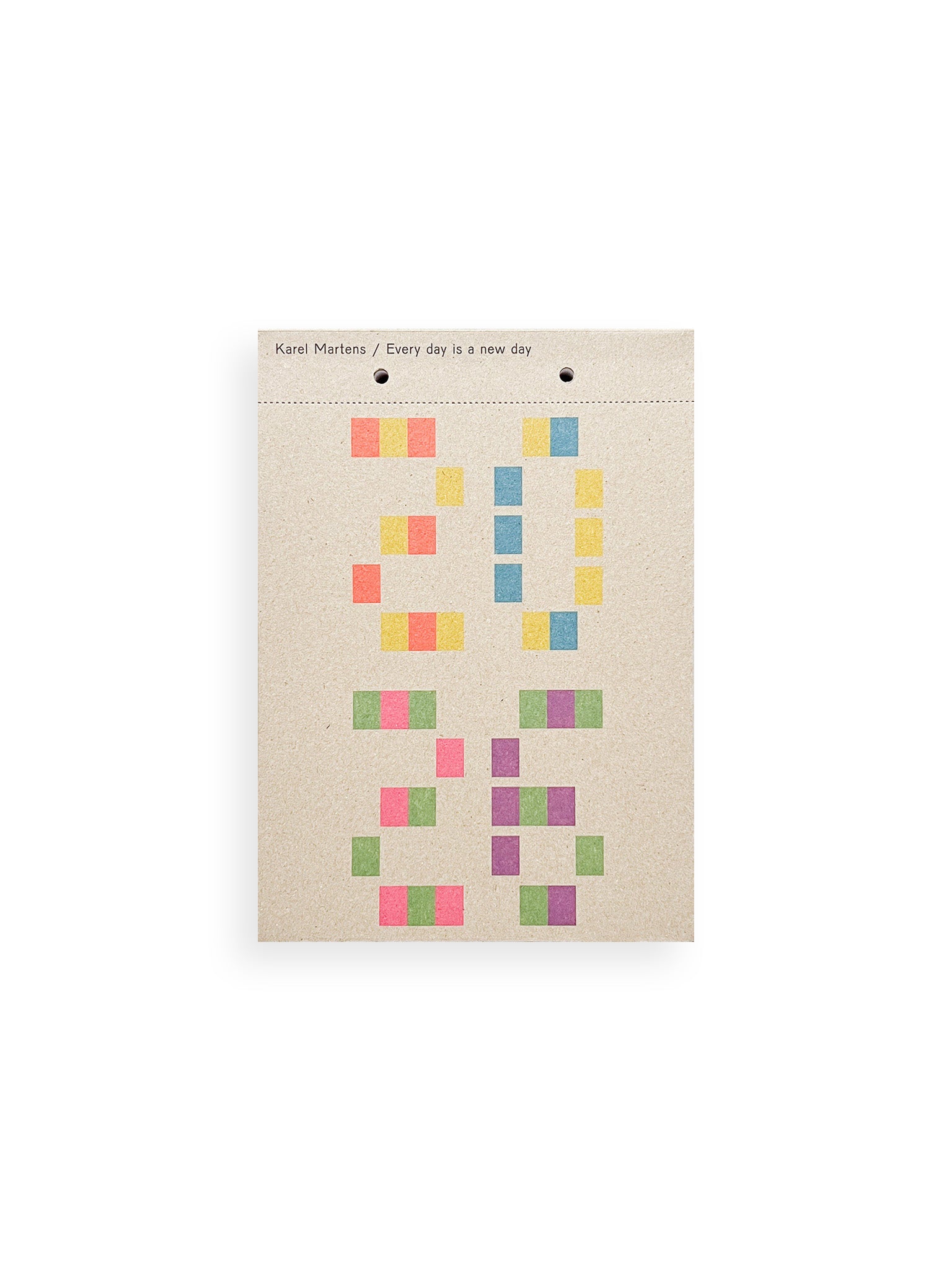 Calendar 2026 / Every day is a new day / Karel Martens - 本屋青旗