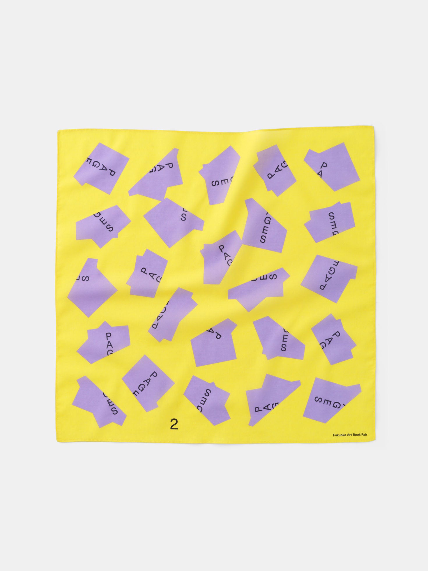 Pages Fukuoka Art Book Fair 2025 Bandana (Yellow) - 本 屋 青