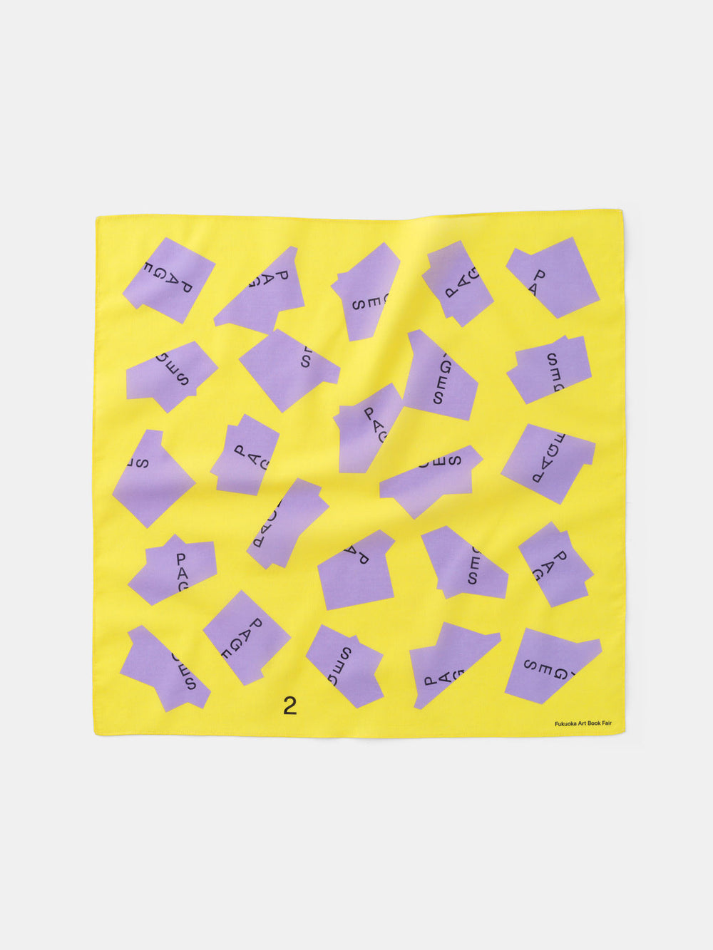 Pages Fukuoka Art Book Fair 2025 Bandana (Yellow)