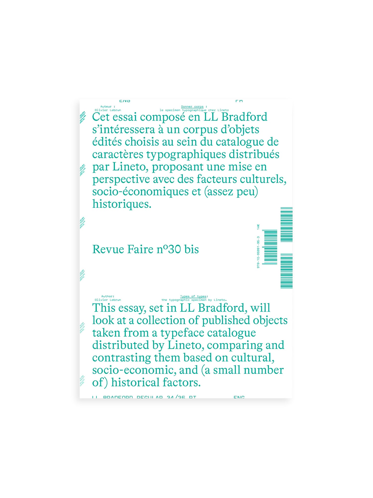 Revue Fairen n°30 bis — Types of types: the typographic specimen by Lineto.