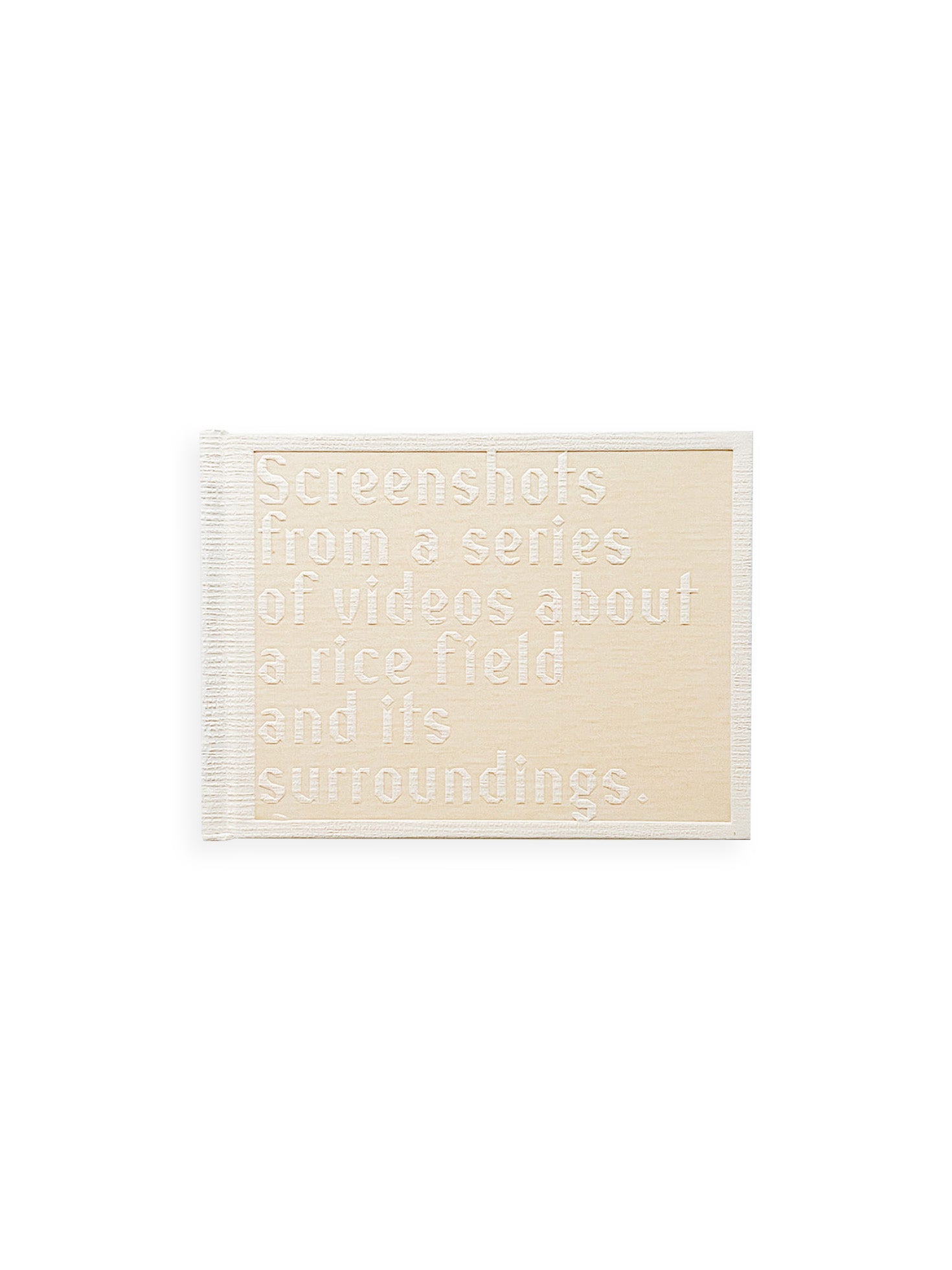 SCREENSHOTS FROM A SERIES OF VIDEOS ABOUT A RICE FIELD AND ITS SURROUNDINGS / Cintia Tortosa Santisteban [SIGNED]