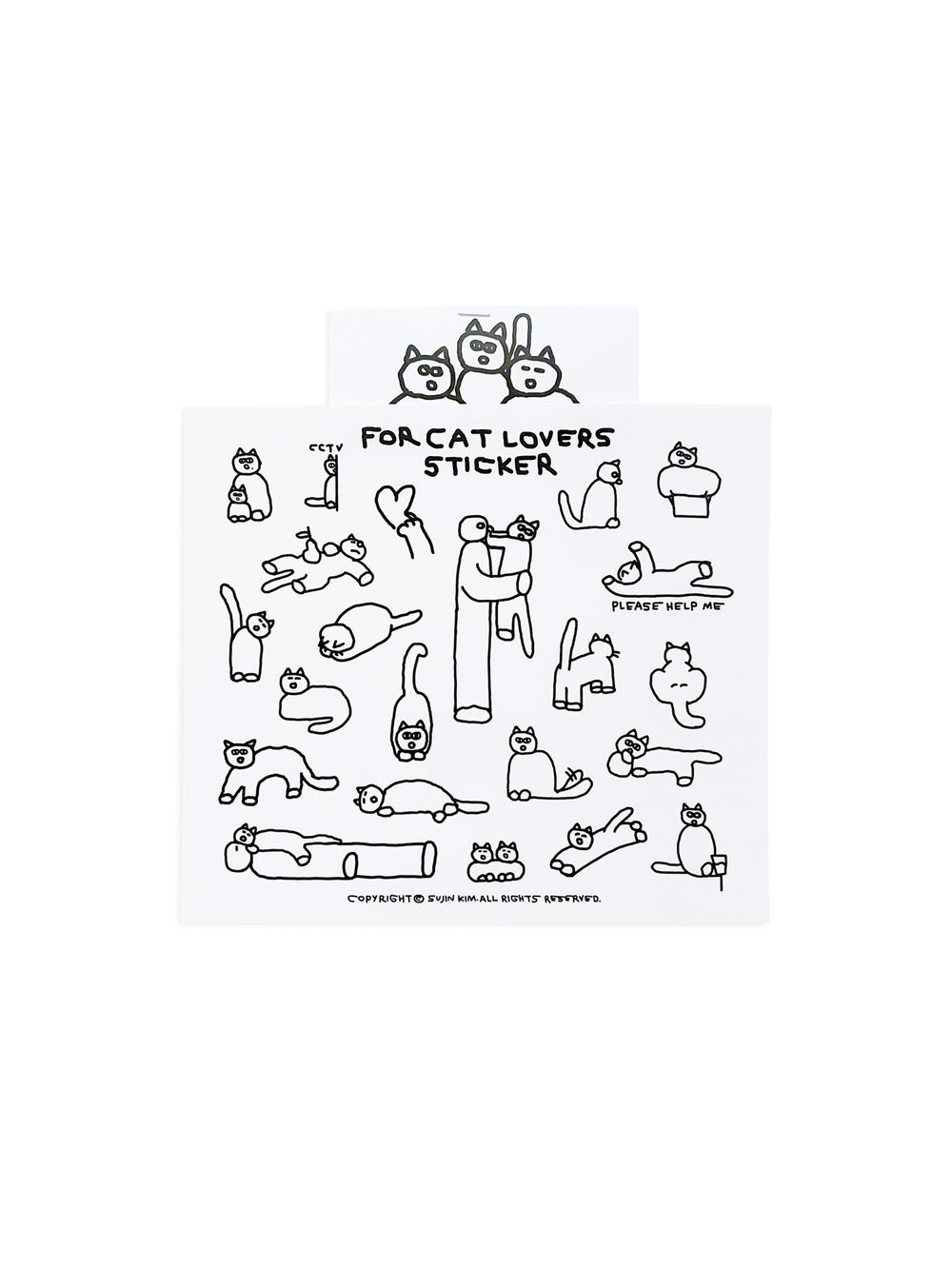 Sticker: cat lover / Kim Sujin